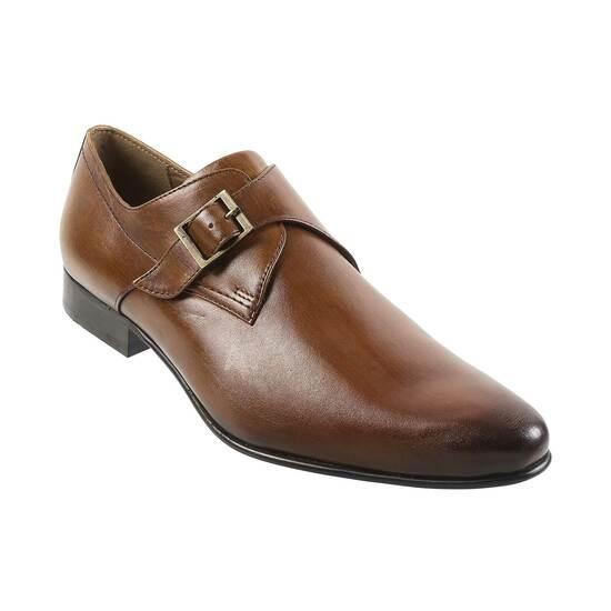 Men Tan Formal Monk