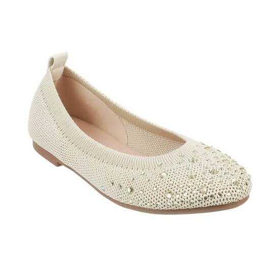 Girls Beige Formal Ballerinas