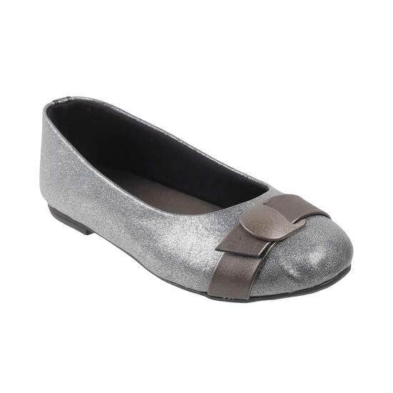 Girls Grey Casual Ballerinas